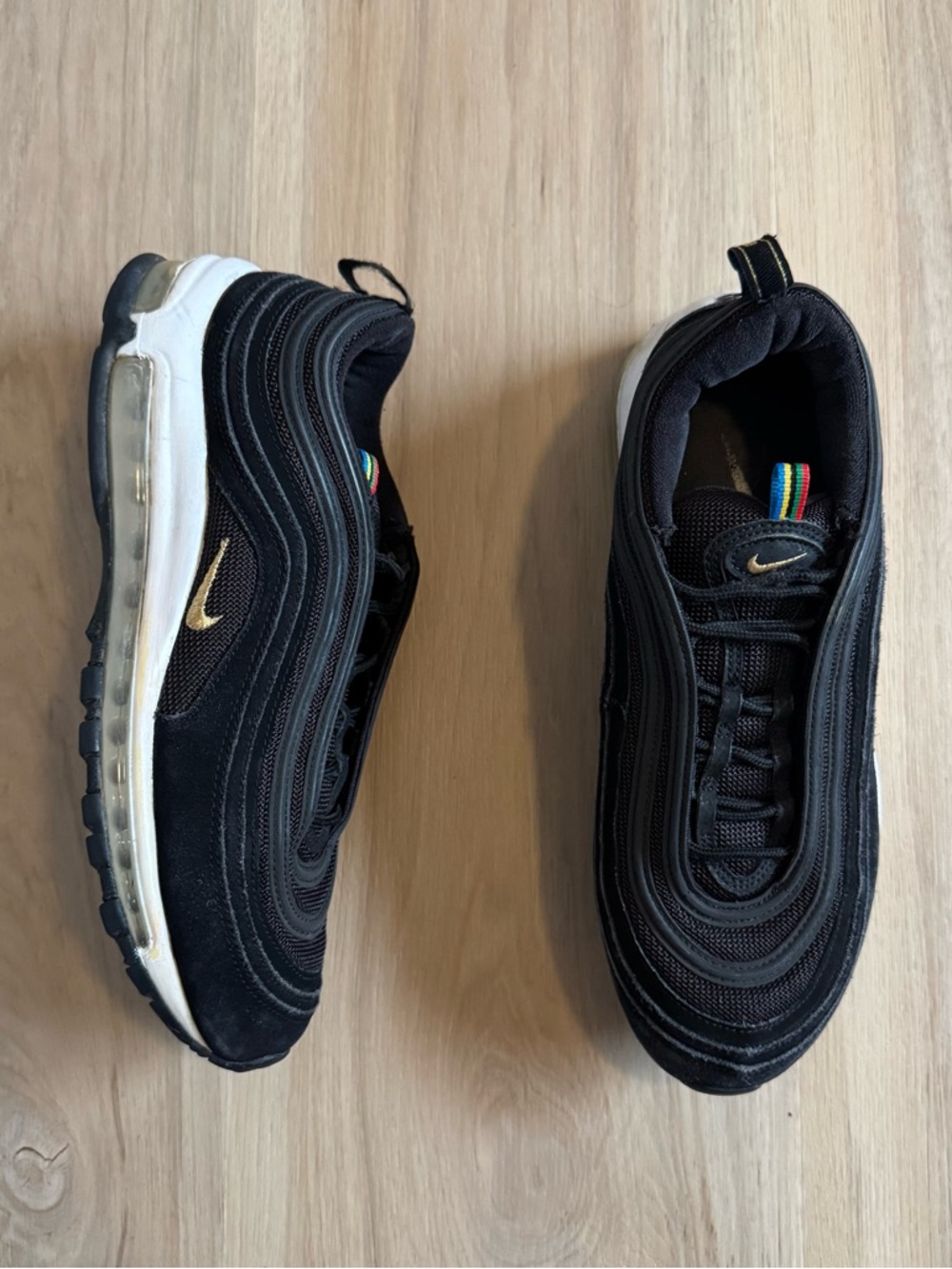 Nike Air Max 97 Shoes Mens Size 10.5  Black CI3708-001 Olympic Rings
